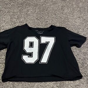 Aeropostale Black Graphic Tee